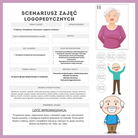 Scenariusz zajęć logopedycznych DZIEŃ BABCI I DZIADKA