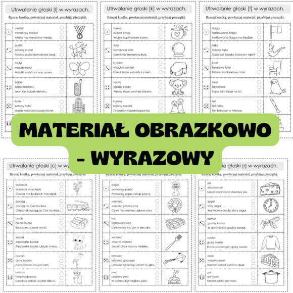 Materiał obrazkowo - wyrazowy