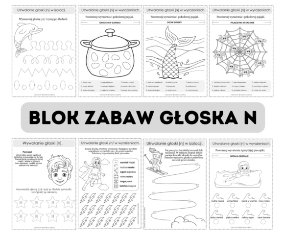 Blok Zabaw Głoska N