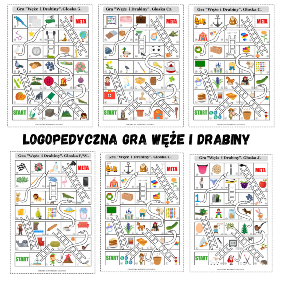 Logopedyczna Gra Węże i Drabiny